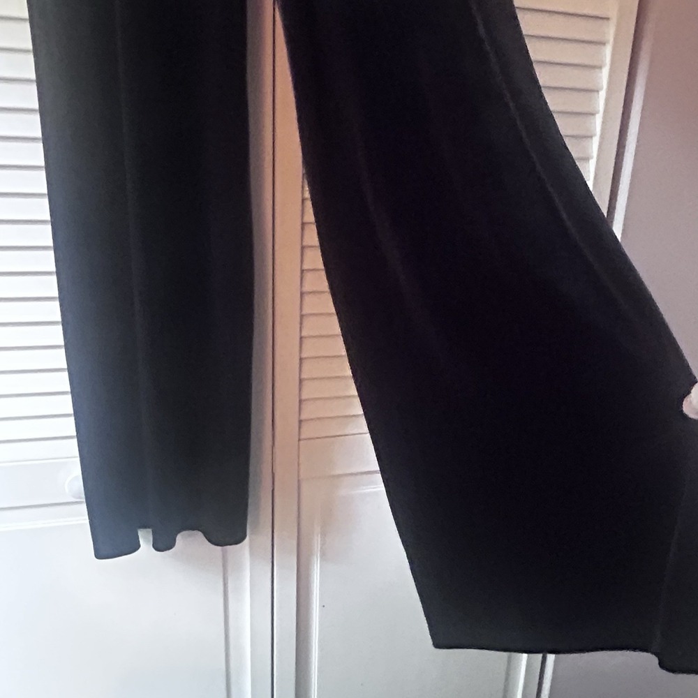 Alfani Wide Leg Pull On Stretchy Blue Velour Lounge Pants Small Quiet Luxury - Picture 2 of 7